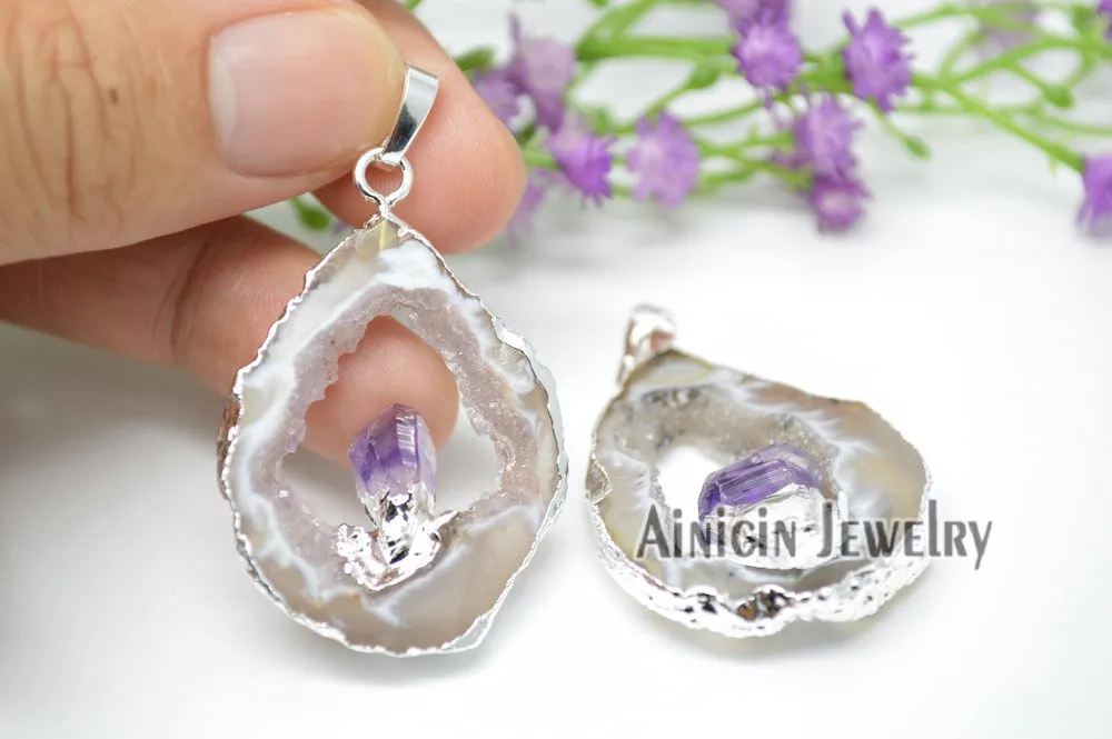 1 пара Рок Кристалл инкрустация Drusy Geode камень цвета золота крюк серьги для модных женщин ювелирные изделия Лучший подарок на день рождения