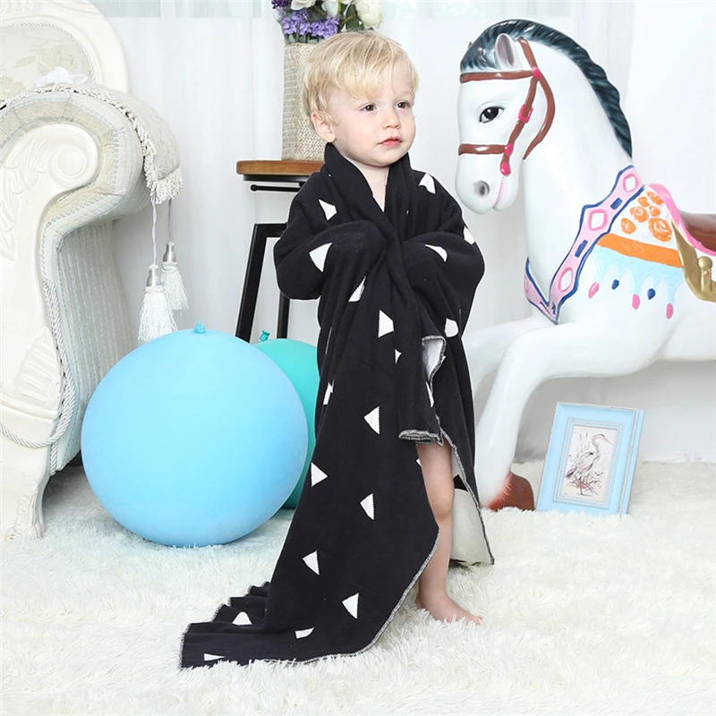 100% хлопок черный + белый треугольный узор постельные принадлежности диван