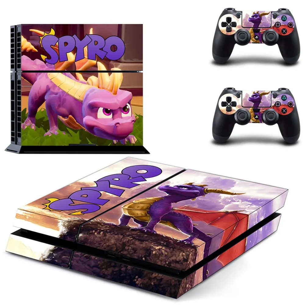 Игра Spyro Дракон PS4 Кожа Наклейка виниловая для sony Playstation 4 консоль и 2 контроллера PS4 Кожа Наклейка