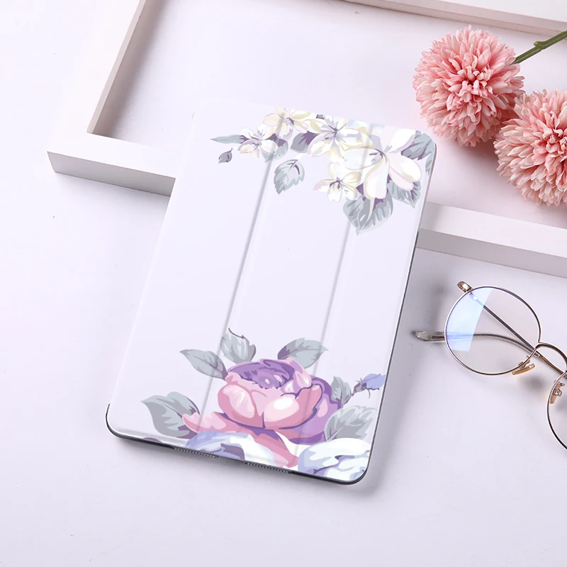 DIFFRBEAUTY милый чехол книжка с цветочным принтом и магнитом ананаса для Apple iPad 6 Чехол