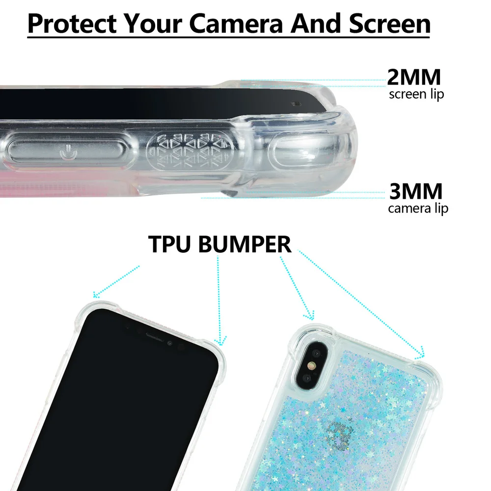 Блестящий чехол для Apple iPhone X XS Max XR Мягкий Силиконовый противоударный телефона S R