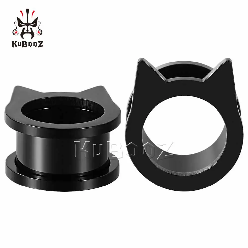 Style 2 KUBOOZ ушные измерители серьги с винтовой застежкой пирсинг пробки тоннели носилки из нержавеющей стали модные ювелирные расширители тела шпильки для женщин и мужчин - Окраска металла: Style 2