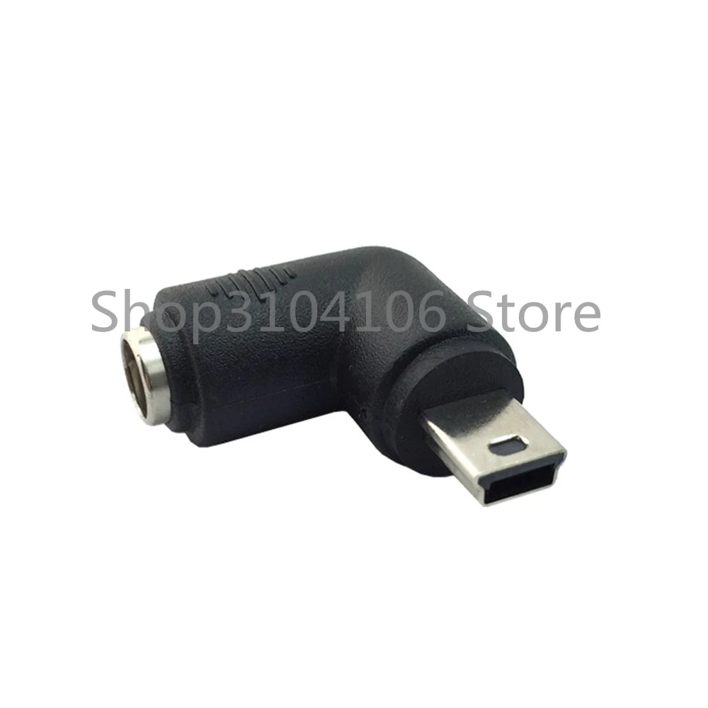 100 шт./лот DC 55*21 розетка к Мини usb 90 градусов адаптер питания штекер бесплатная