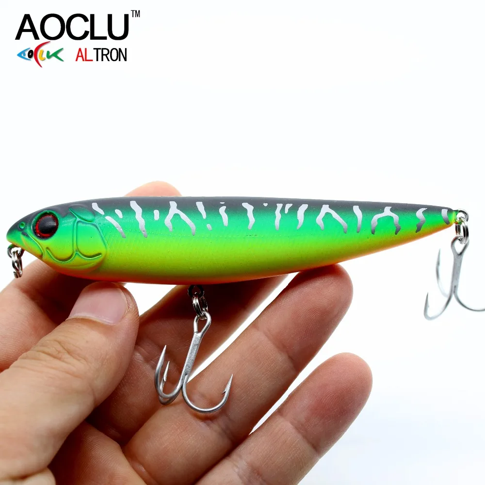 AOCLU wobblers Super Quality 6 Colors 10.5cm 15.6g Hard Bait Minnow Crank PopperFishing lures Bass Fresh Salt water 4# VMC hooks | Спорт и