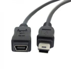 Удлинительный кабель для синхронизации данных MINI USB 5 pin штекер гнездо зарядного