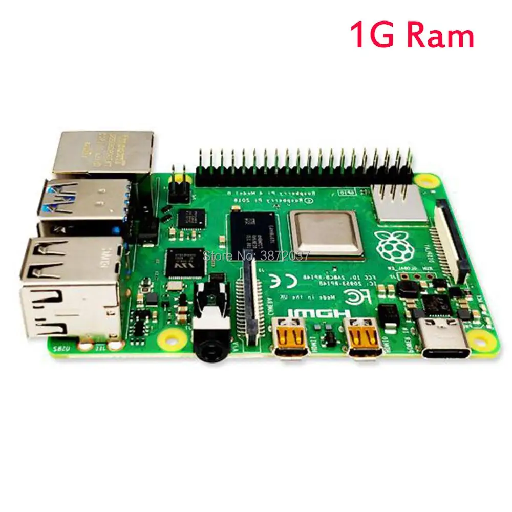 1G Ram DIYmall Raspberry Pi 4 Модель B 1Г 2Г сети 4G Ram 1,5 ГГц 64 бит четырехъядерный последняя версия - Комплект: 1G Ram