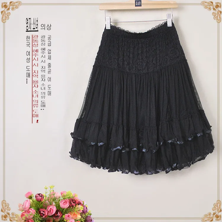 2016 Женская Мини кружевная юбка оптовая продажа сетчатые плиссированные юбки