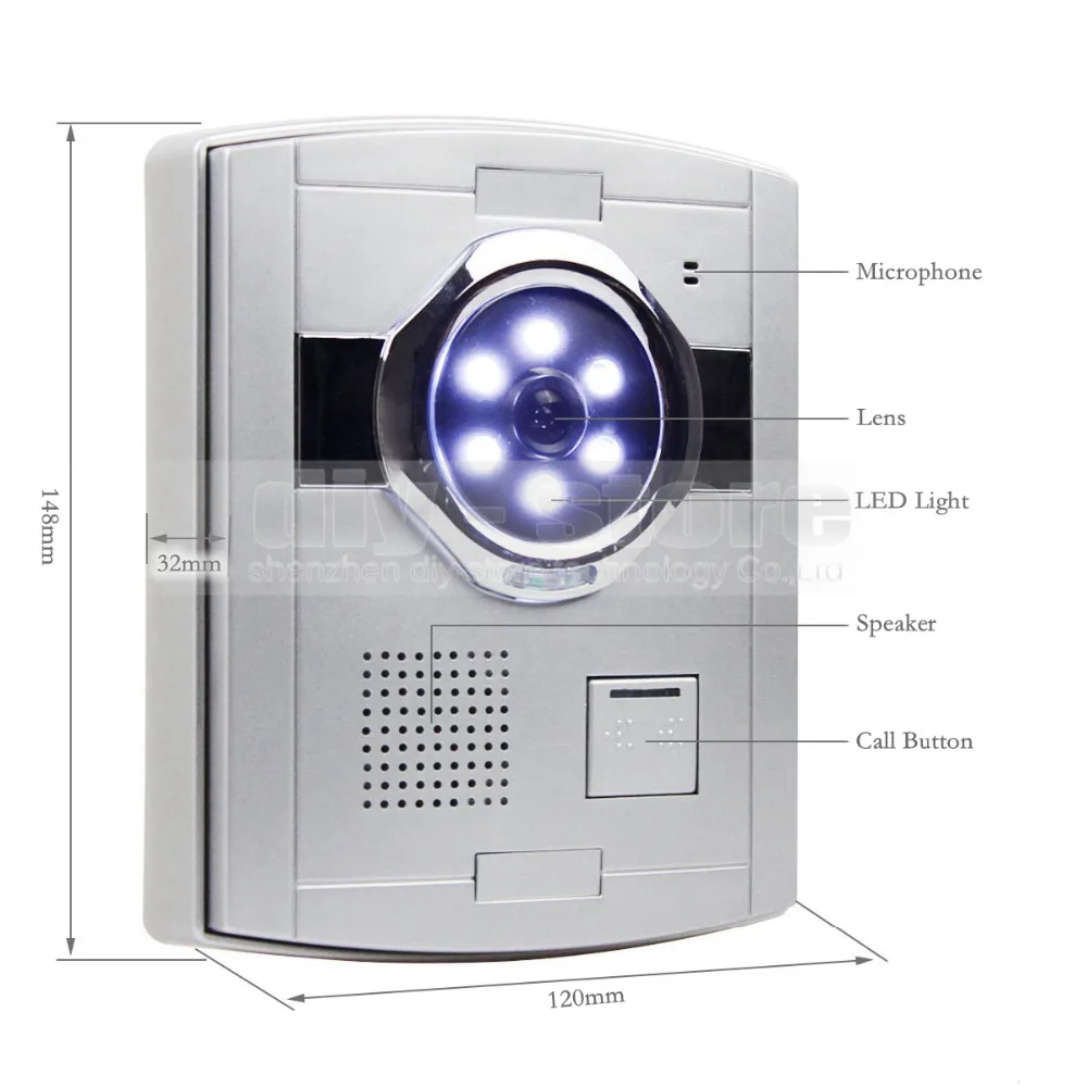 Домашняя система безопасности DIYSECUR видеодомофон 1 камера 700TVL монитор 1x7&quot |