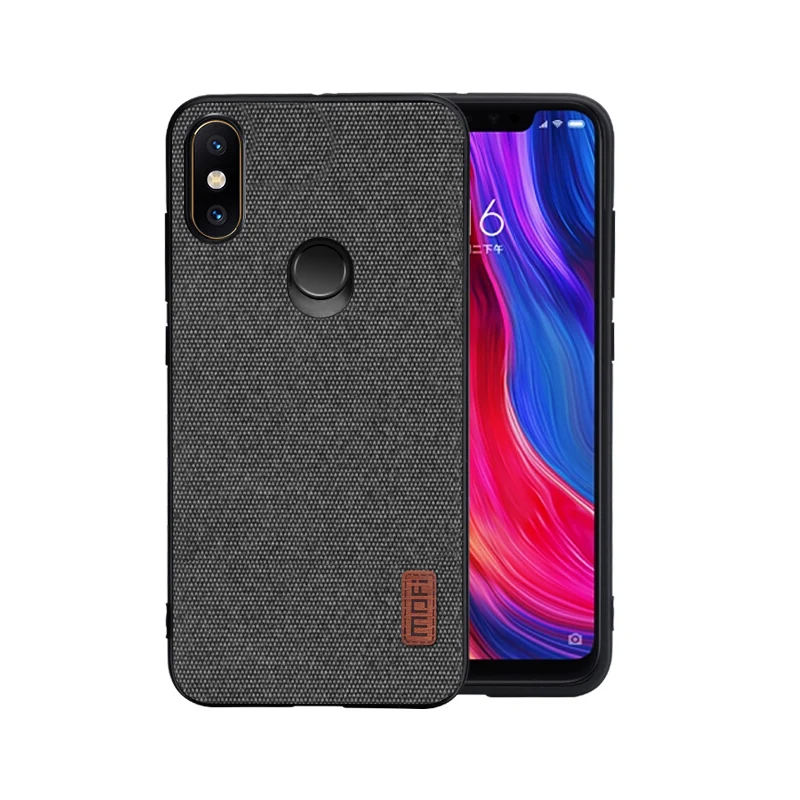 Чехол для xiaomi redmi note 6 pro, чехол MOFI для xiaomi note 6 global, тканевый чехол для задней панели note 6, мягкий край, полный Чехол, матовый чехол - Цвет: Gray