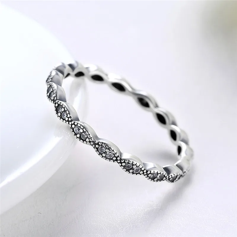 DILIL Elegant 925 Sterling Silver Wedding Rings For Women Jewelry Zirconia Charms Engagement o Bague Bijoux Femme | Украшения и
