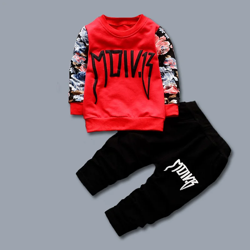 Детская одежда комплект одежды для мальчиков футболка с длинными рукавами и