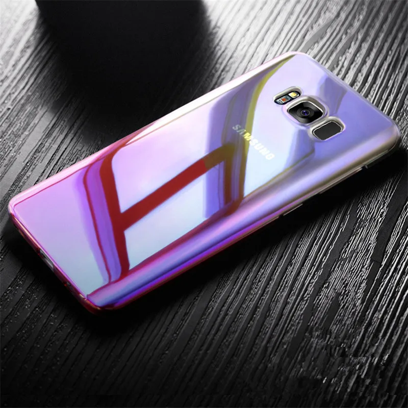 Градиент Цвет ТПУ мягкий чехол для мобильного телефона Samsung S8 s8plus задняя крышка