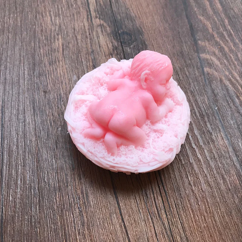 Силиконовая форма в виде спящей свечи 3D Детский гипсовый пластырь формы для