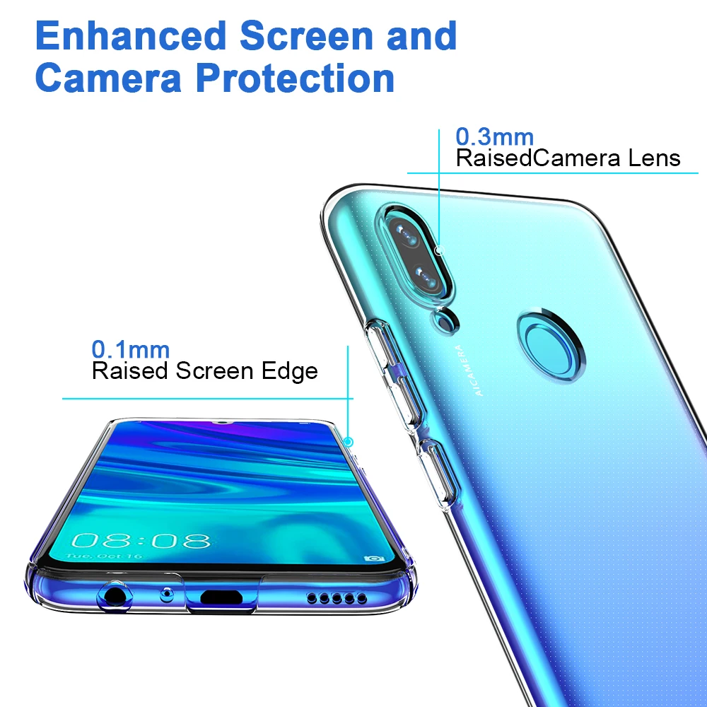 Anti Scratch Phone Case For Huawei P Smart 2019 Clear Silicone Soft Cover |