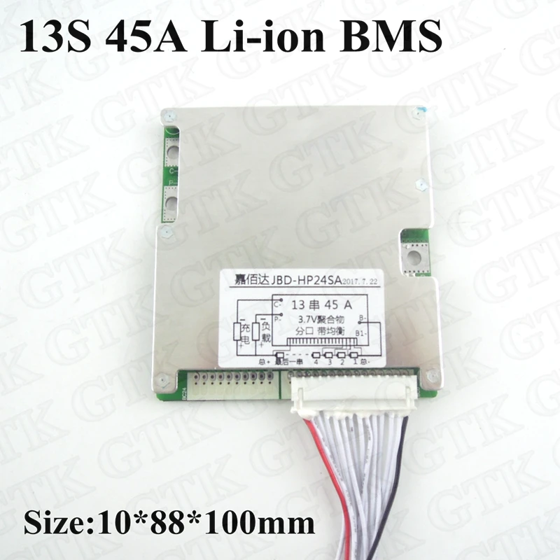 13S 45A 48V BMS литий ионная батарея 18650 PCB защитный баланс плата для 48v ионный