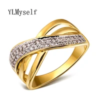 hot rings hollow design white gold color elegant jewelry for women anel feminino unique design cubic zirconia ring
