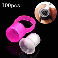 100pcs tattoo ink rings cups disposable glue ring tattoo makeup microblading pigment ring holder tattoo ink plastic nail art eye