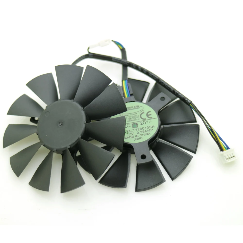 T128010SH 12V 0.25A 75 мм 39*39*39 VGA вентилятор 4Pin для ASUS STRIX GTX750TI GTX960 Вентилятор Охлаждения