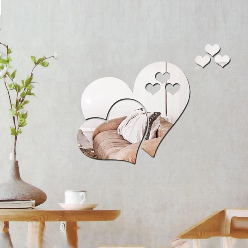 12 шт./компл. 3D шестигранного акрилового зеркала стены Стикеры s DIY искусство стены декора Стикеры s домашний декор Гостиная зеркальный декоративный Стикеры