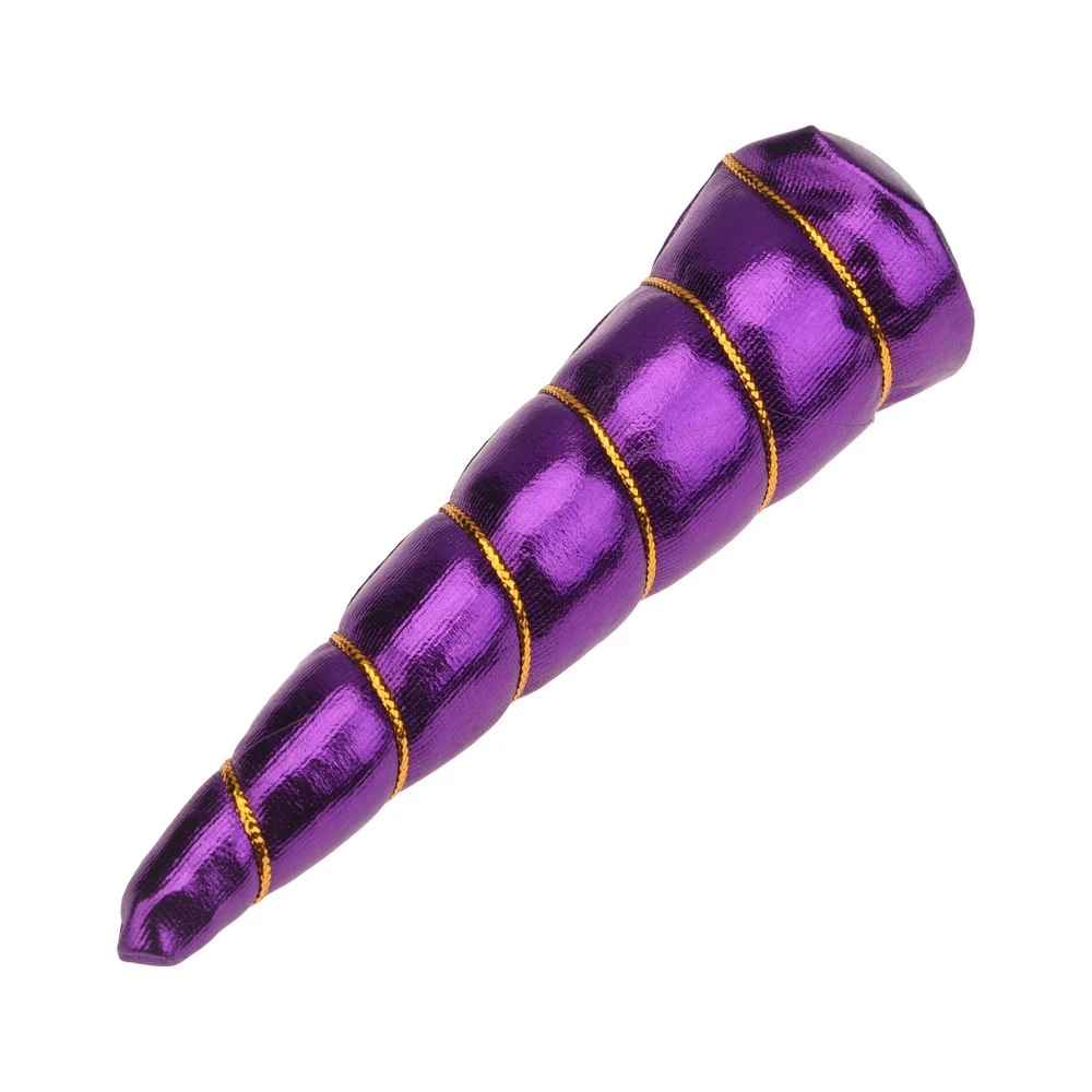 Purple 6 шт Единорог аксессуары для волос 3,5*13,5 см Единорог рога головные уборы модный аксессуар без бант для волос, Бутик Рог без заколки для волос - Цвет: Purple