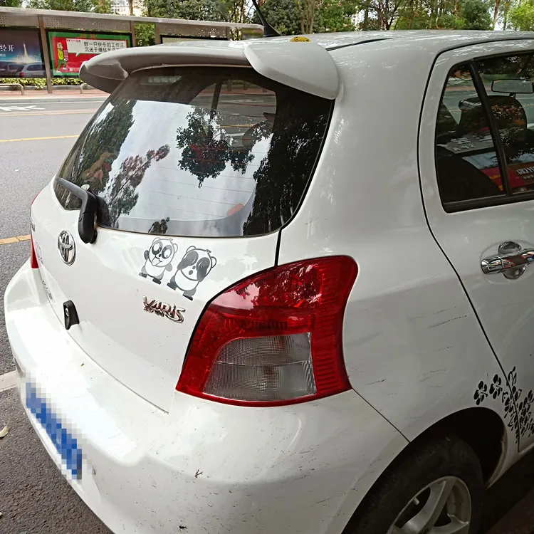 Для Toyota Yaris спойлер 2008 2009 2010 2011 Yaris RS спортивный Спойлер ABS Материал заднего крыла первоклассника Цвет багажник задний спойлер - Цвет: Белый