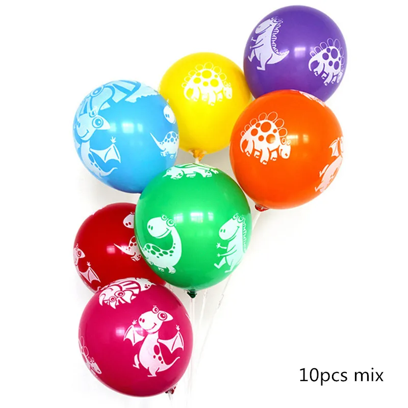 10pcs 1 шт большой 4D ходячий динозавр фольгированные шары для мальчиков воздушные шарики в виде животных Детский динозавр день Рождения Вечеринка мир Юрского периода декоративный шар - Цвет: 10pcs