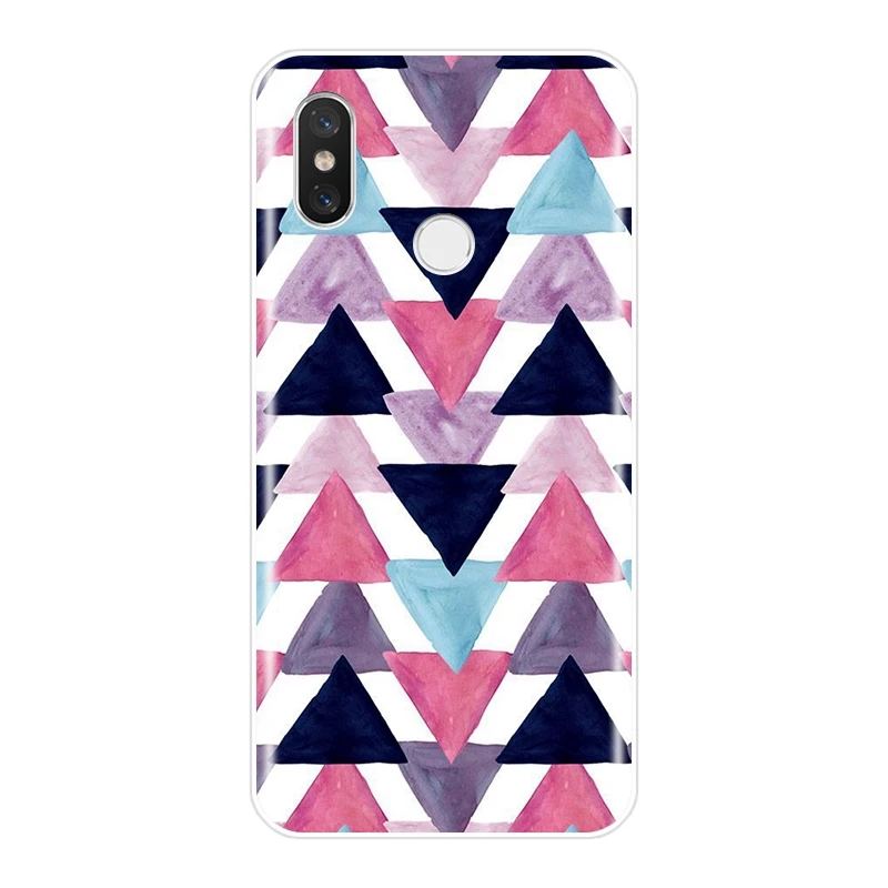 Мягкий чехол для телефона Xiaomi Mi 5 5C 5S 5X 6 6X Plus геометрический цветочный эстетичный