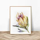 Настенные постеры и принты в виде австралийских цветов, водостойкая Настенная картина на холсте с желтыми цветами, Декор для дома