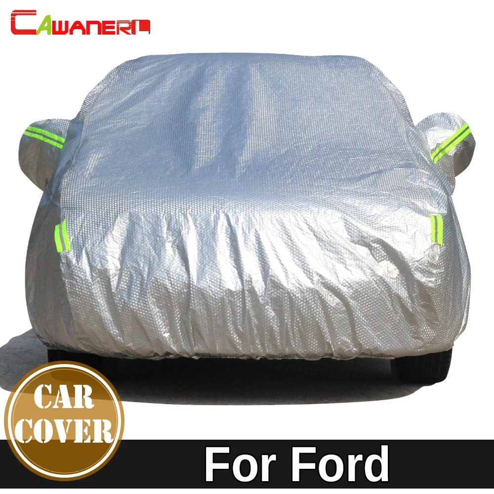 Cawanerl Thicken Waterproof Car Cover Sun Snow Rain Protector Cover For Ford 500 C-Max Freestyle Fusion Galaxy Ka Probe Taurus