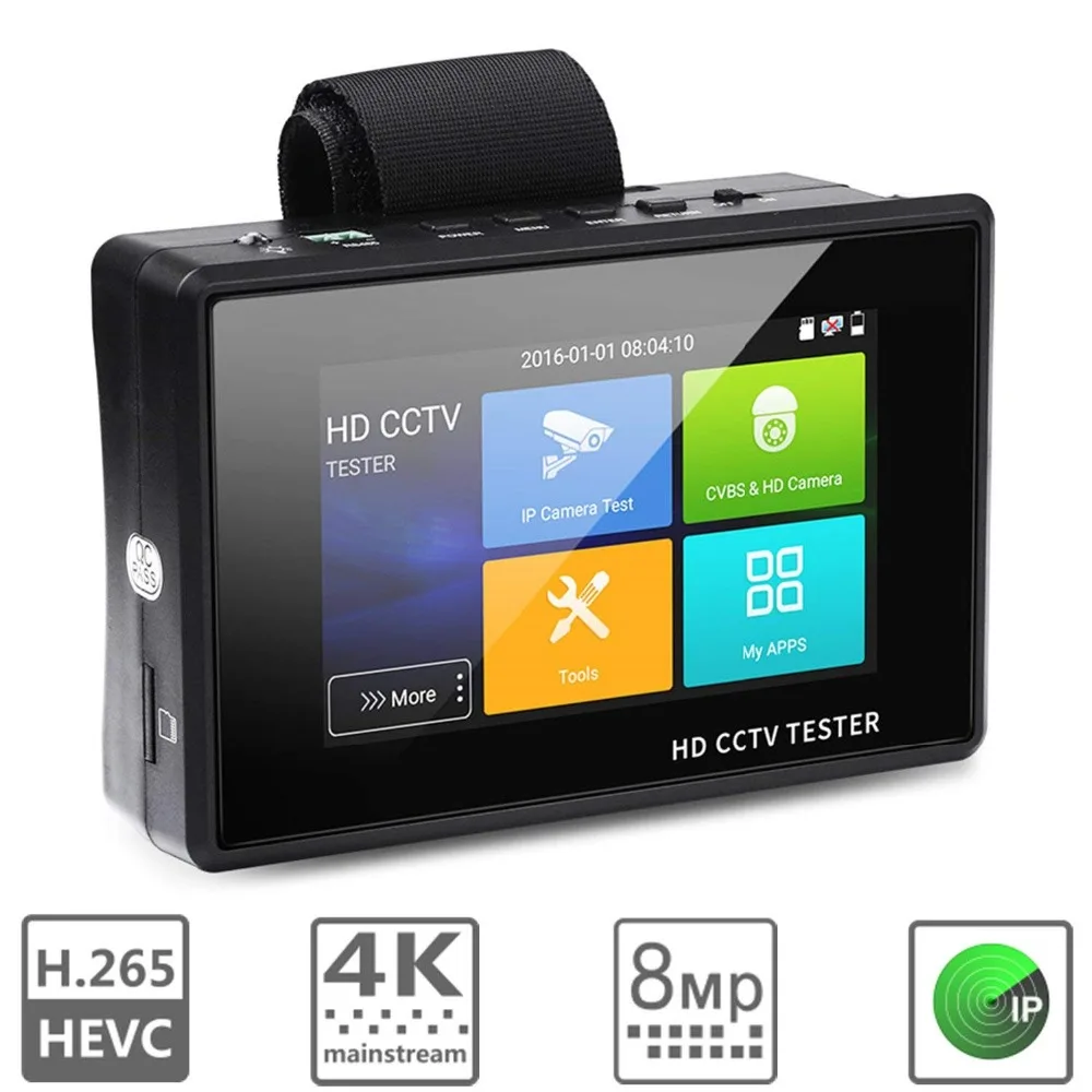 Anpviz 4 дюймов К H.265 IP/CVBS/CVI/TVI/AHD по 5 в 1 CCTV IP Камера Тестер монитор 5MP тестирование