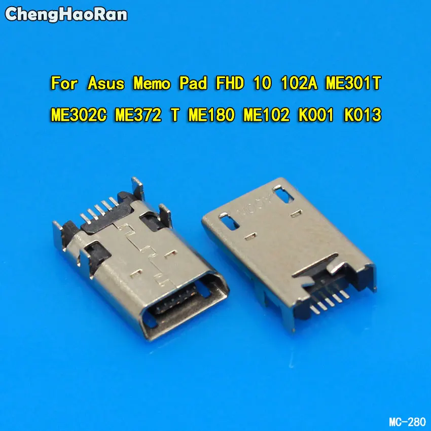 Разъем Micro USB ChengHaoRan для Asus Memo Pad FHD 10 102A ME301T ME302C ME372 T ME180 ME102 K001 K013 зарядный