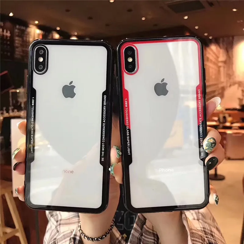 Модный чехол для iPhone XS Max XR X телефона из ТПУ с задней акриловой крышкой fundas 6 6S 7 8 plus