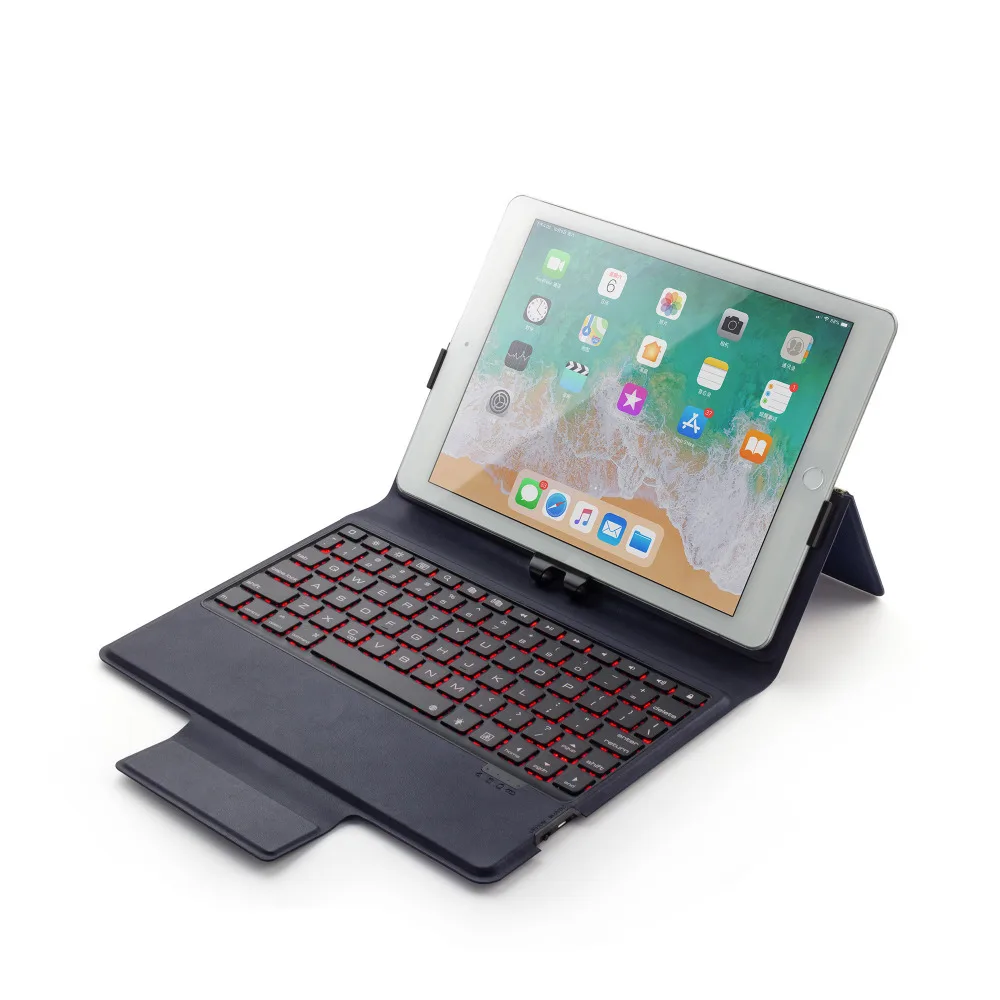 Чехол для Apple iPad 9 7 2018/2017/Pro 7/Air/Air2 с русской/Иврит/испанский 7-цветной светодиодной