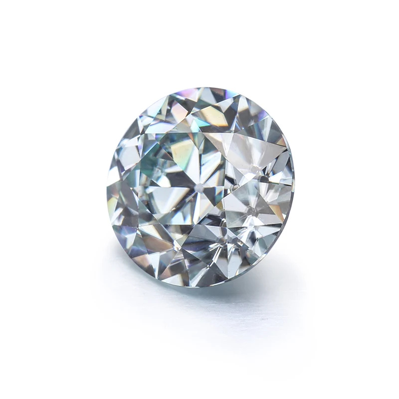 Небесно-Голубой 8 мм старое Европейское обручальное украшение муассаниты |