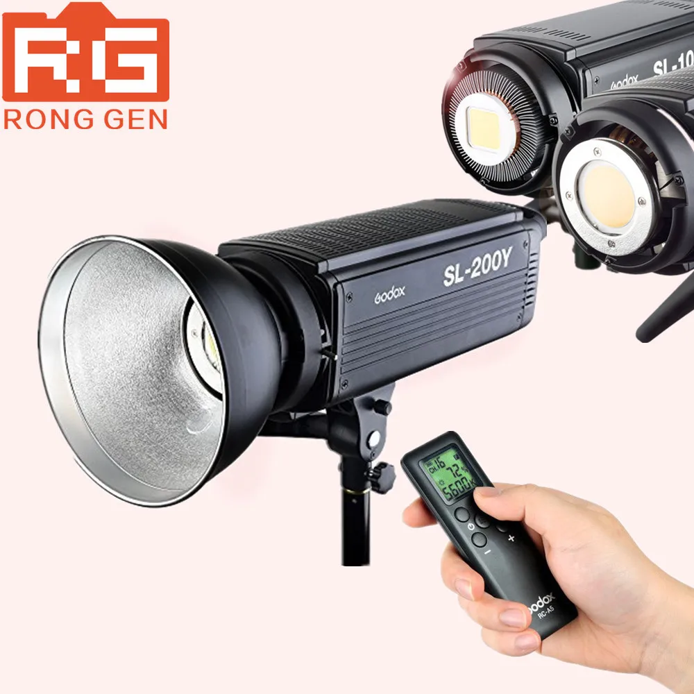 Godox SL-200Y 200WS желтая версия ЖК-панель LED видео свет беспроводной контроль для