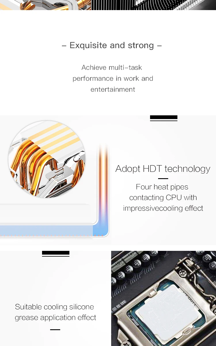 Aigo Icy E3 кулер для процессора TDP 250 Вт 4 тепловые трубки двойной PWM 4pin 120 мм двойное кольцо светодиодный вентилятор Радиатор кулер для LGA 775/115x/AM2/AM3/AM4