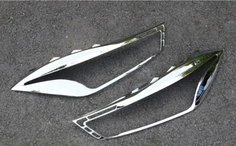 Бесплатная доставка Для 2 шт./компл. ABS Хромированная накладка на переднюю фару