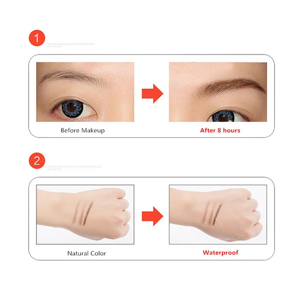New Eye Brow Tint Cosmetics Natural Long Lasting Paint Tattoo Eyebrow Waterproof Black Brown Pencil Makeup Tools | Красота и здоровье