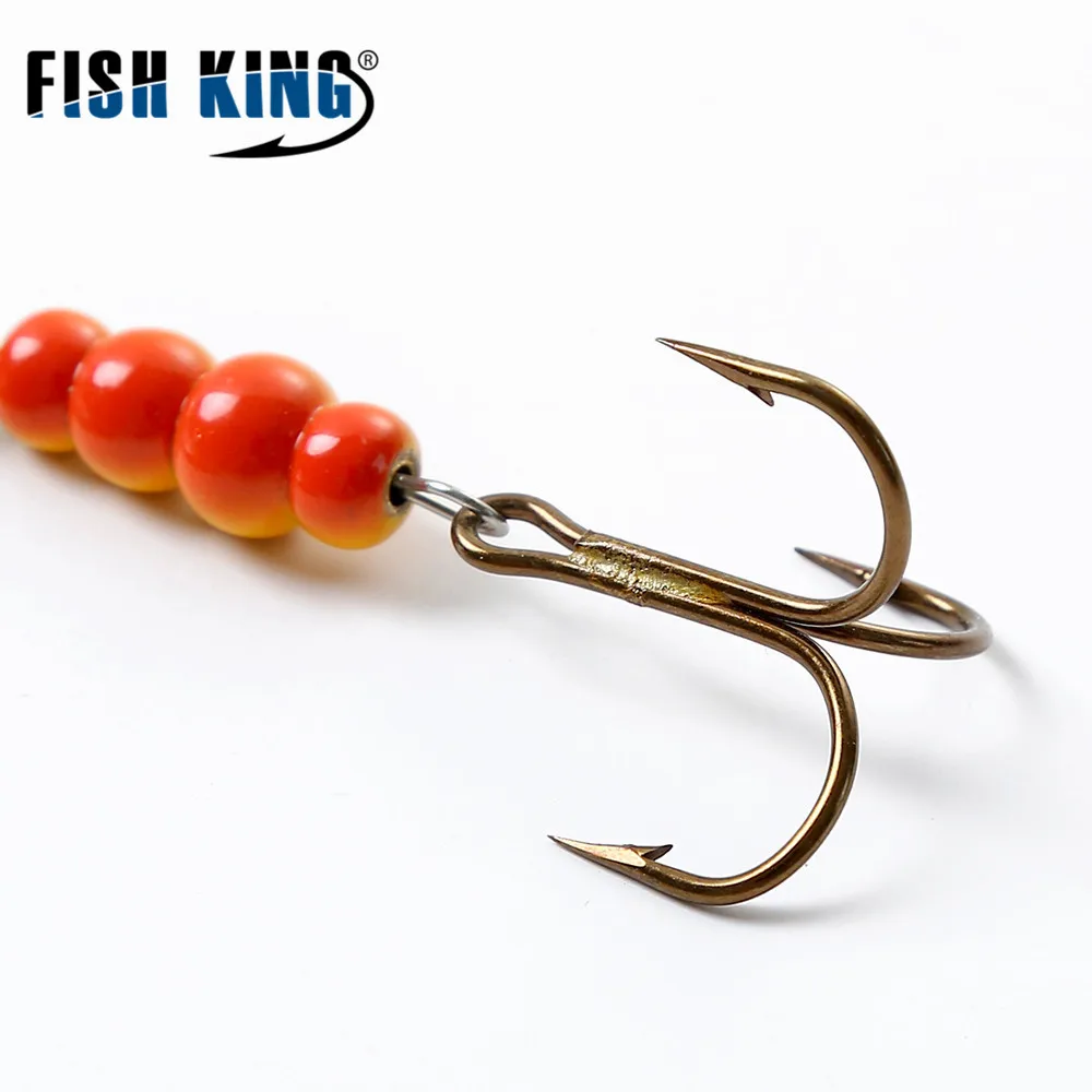 FISH KING 6 Color 0#-5# Spinner Bait With Treble Hooks 35647-BR Arttificial Bait Fishing Lure