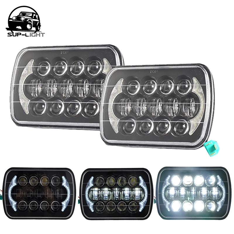 5 ''x 7'' 6 85 Вт дальнего ближнего света светодиодные фары с DRL для Jeep Wrangler YJ