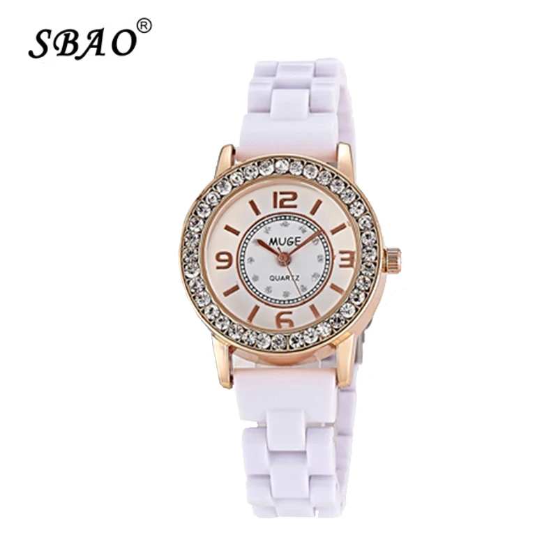 Аутентичные Корейской моды женские часы керамическая белая женщина таблице