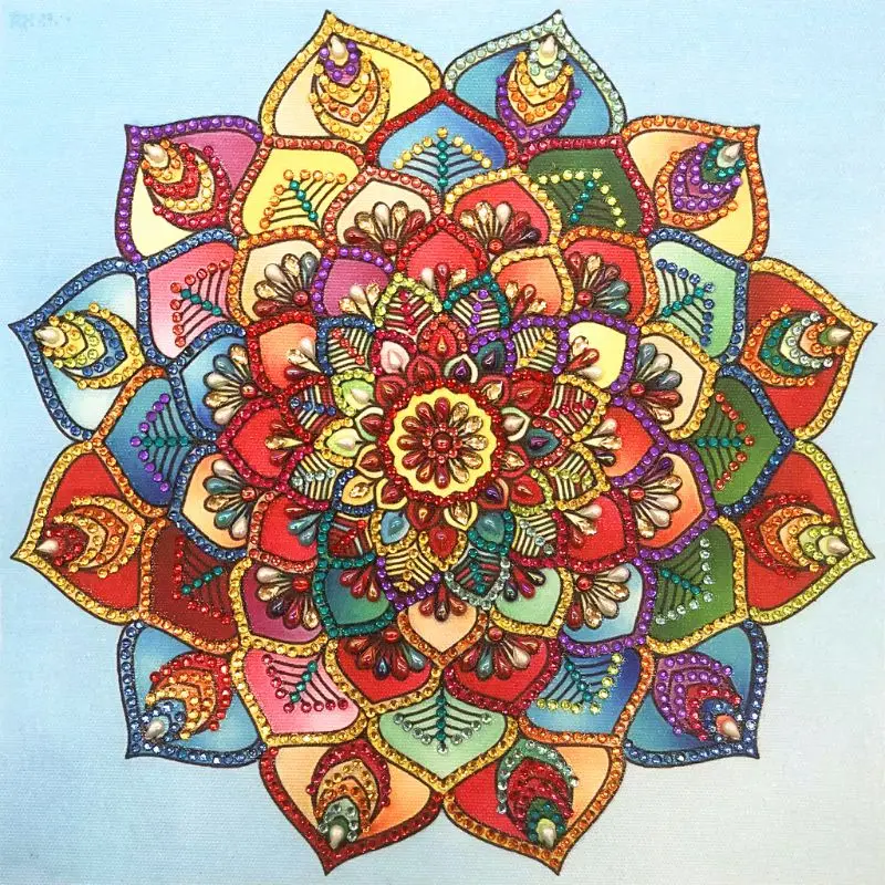 Colorful Flower 5D Special Shaped Diamond Painting Embroidery Needlework Rhinestone Crystal Cross Craft Stitch Kit DIY