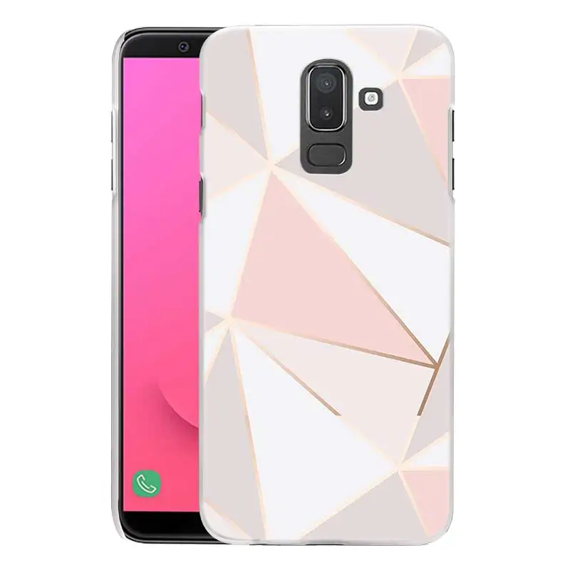 01 Чехол для телефона samsung Galaxy A9 A7 A8 A6+ Plus A5 A3 жесткий пластиковый прозрачный чехол с геометрическими фигурами - Цвет: 01