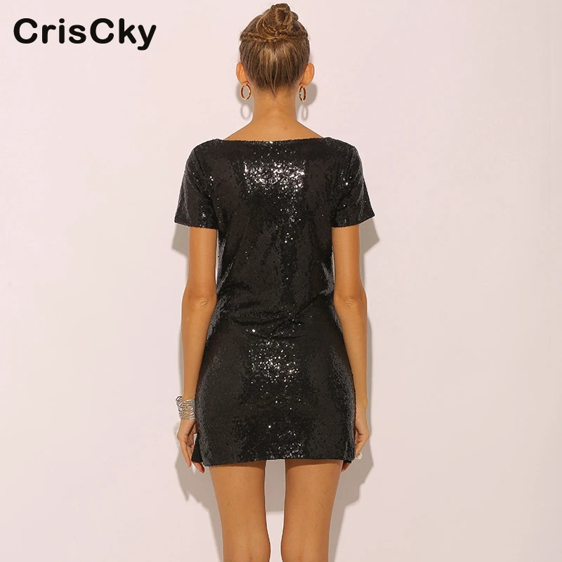 CRISCKY/Лидер продаж летнее повседневное мини платье для женщин с круглым вырезом