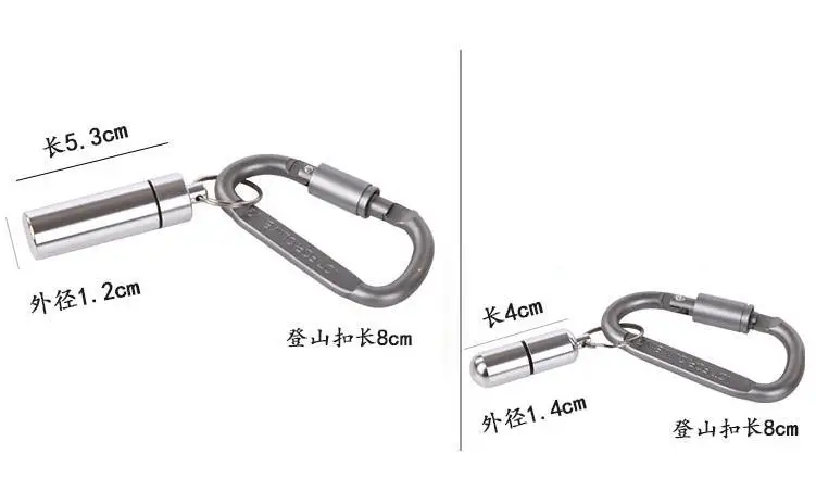 Бесплатная доставка 2 шт. 4*1.4 см Алюминиевых и магниевых сплавов Портативный