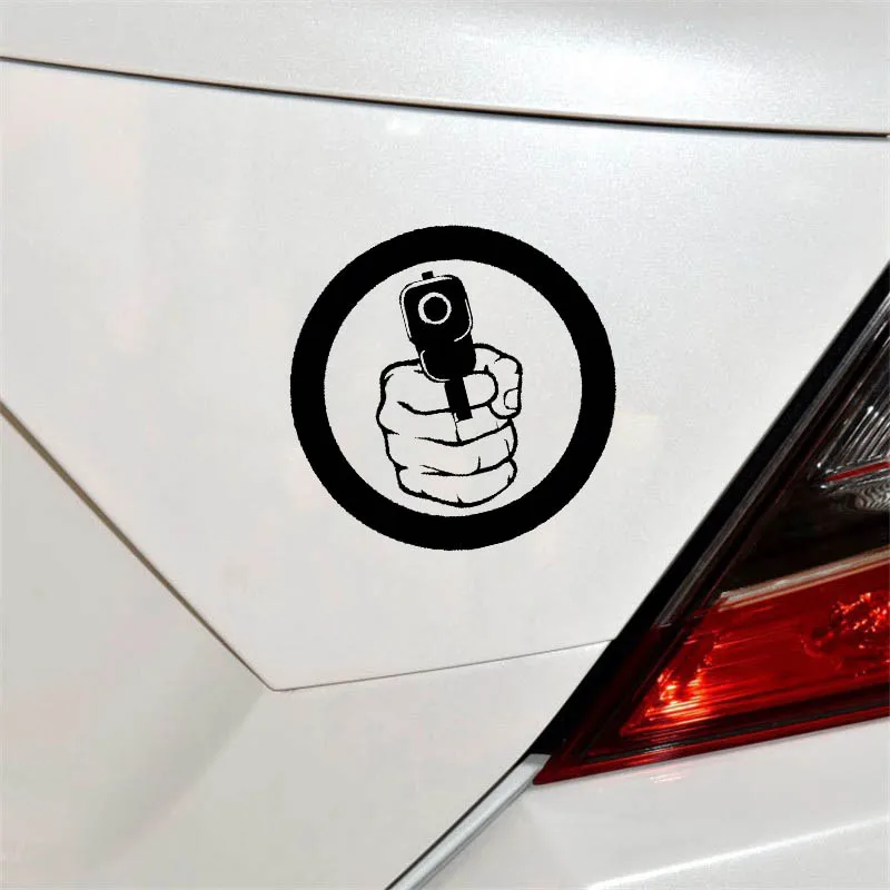 YJZT 15 2 см * забавная виниловая наклейка автомобильная Оружейная черная серебряная