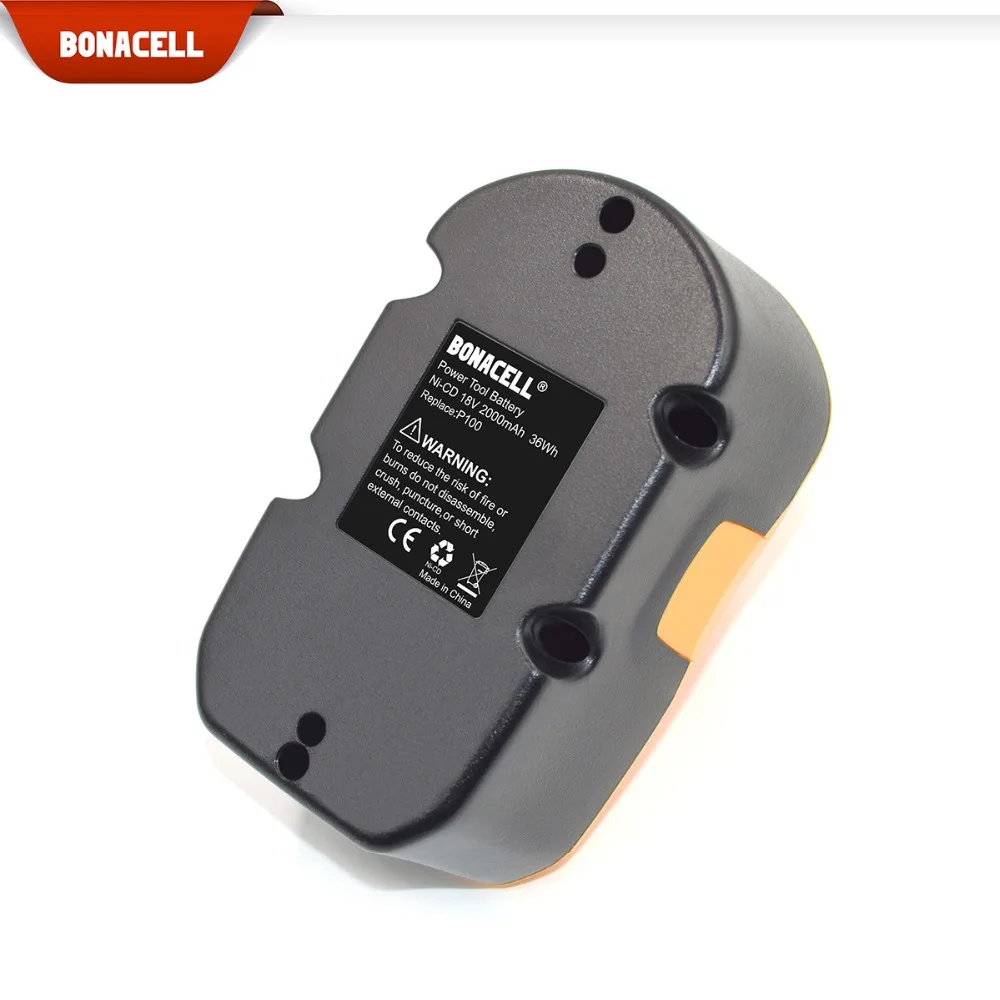 1X 18В 2000 мАч Ni-CD P100 аккумуляторная батарея для Ryobi P102 P103 P104 P105 P107 P108 ABP1801 BPP1820 BPP-1815