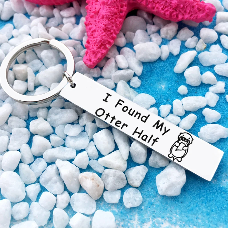 Парный брелок Lovers I Find/You'm My Otter Half Key Ring Для парня девушки брелок подарки ювелирные изделия
