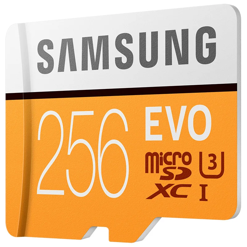 Карта памяти Samsung EVO 256 ГБ Micro SD Class10 4 K со сверхвысоким разрешением Ultra HD MicroSD карты