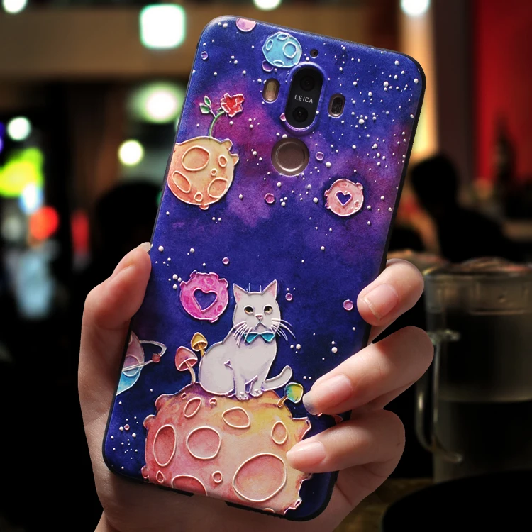 Мягкий 3D с тиснением и изображением чехол s для huawei P20 P10 P9 P8 Коврики 20 10 Lite Pro Nova 3 3i Coque для huawei Honor 8X 6A 7A Pro 9 Lite 10 Чехол